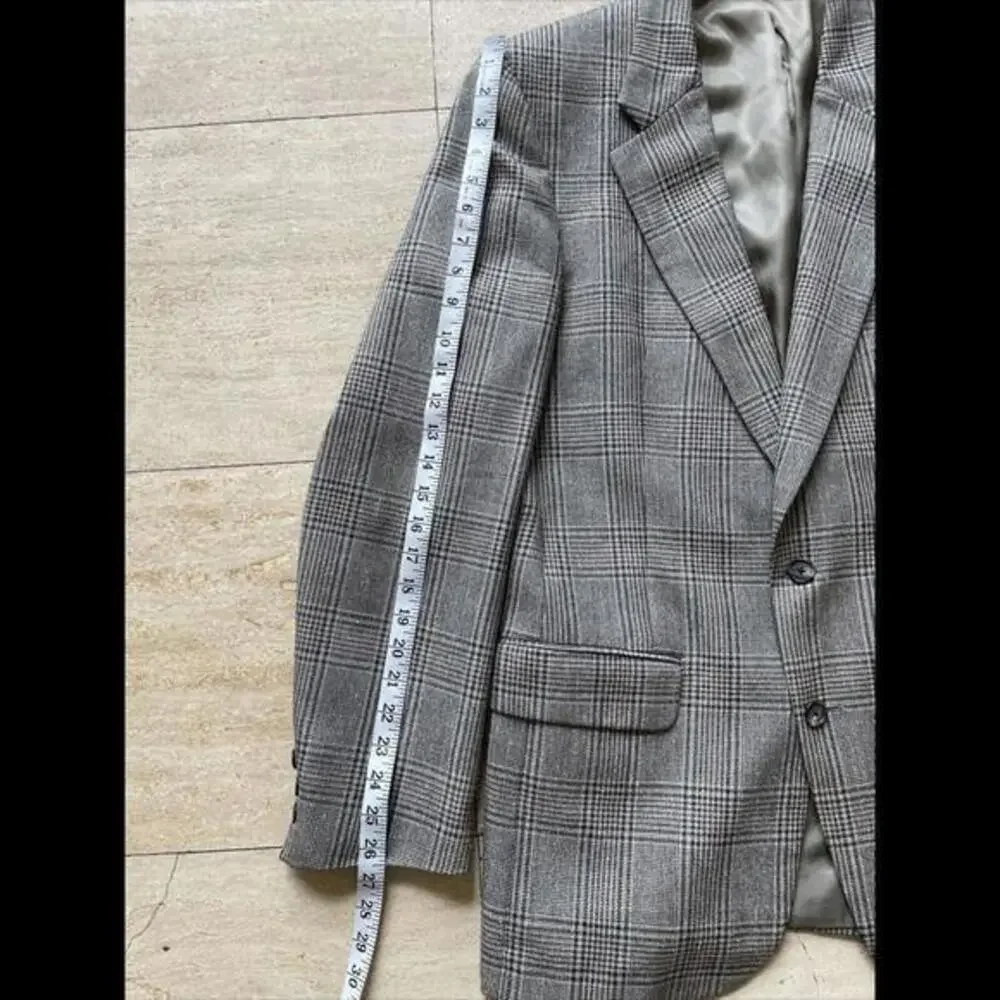 Vintage Burberrys Made In USA Wool Plaid Blazer Jacket‎ 40“ Chest
